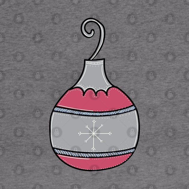 Whimsical Holiday Ball Ornament Illustration by Angel Dawn Design